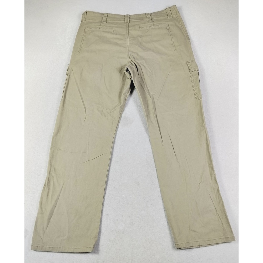 Wrangler Cargo Pants Mens 36 Beige Relaxed Fit Stretch Workwear Utility Outdoors - Picture 2 of 10